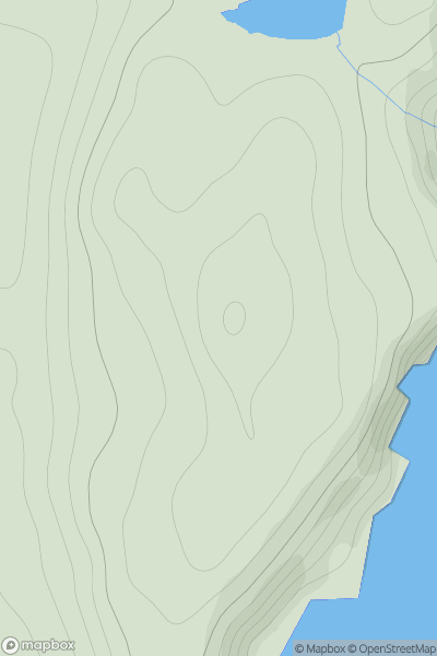 Thumbnail image for Muckle Ward [Shetland Islands] [HU375902] showing contour plot for surrounding peak